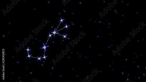 constellation zodiac scorpio, stars on a black background, starry sky © tihiy_chelovek