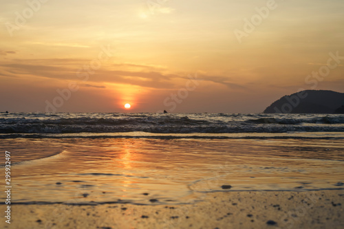 sunset on the beach