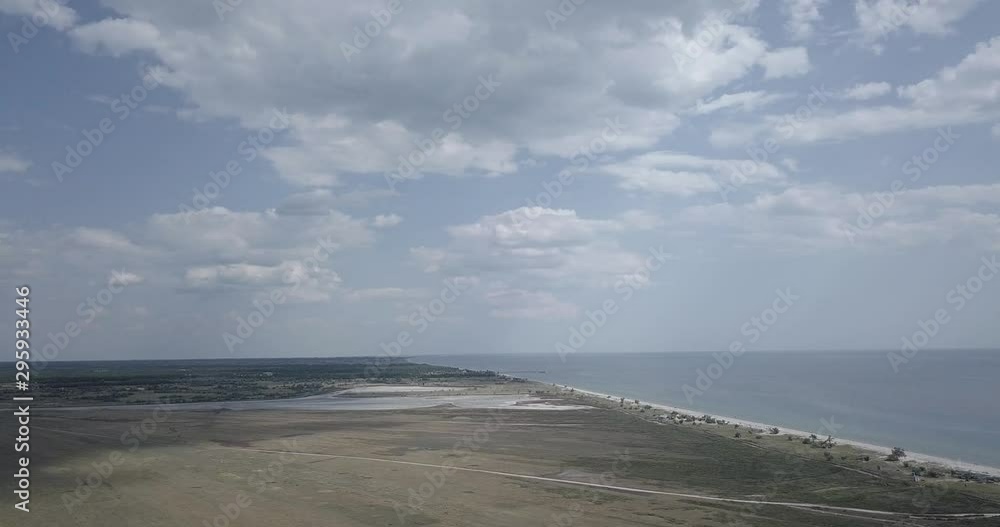 The edge of a bird island with a drone The edge of a bird island with a drone
