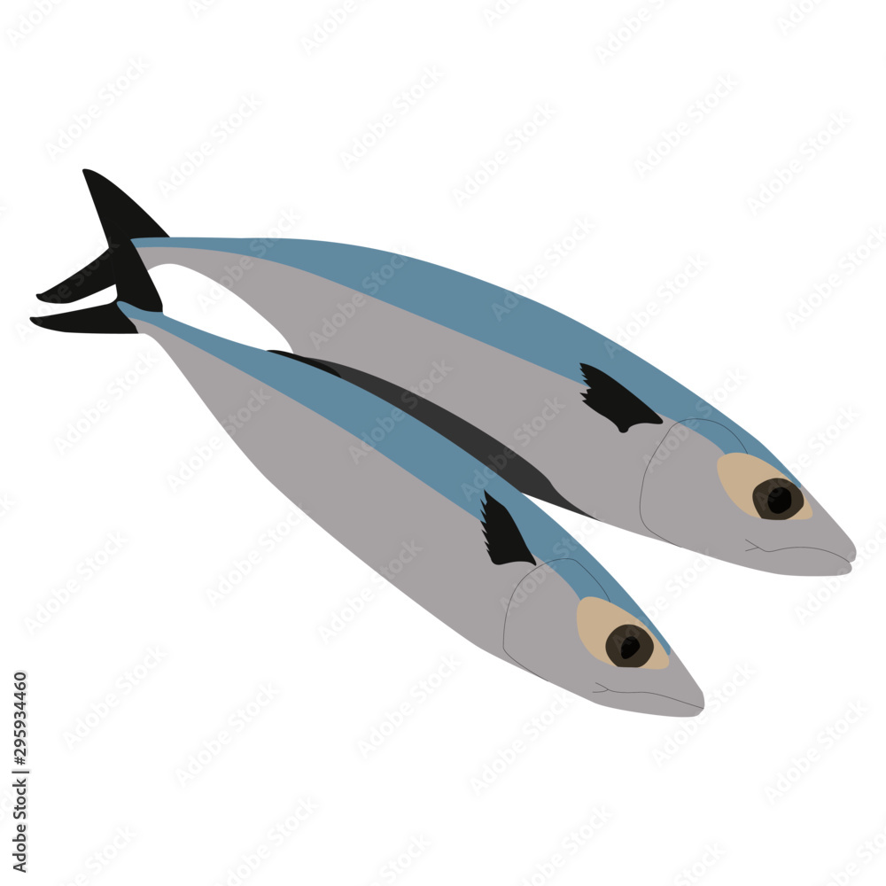 Fish food realistic vector illustration isolated