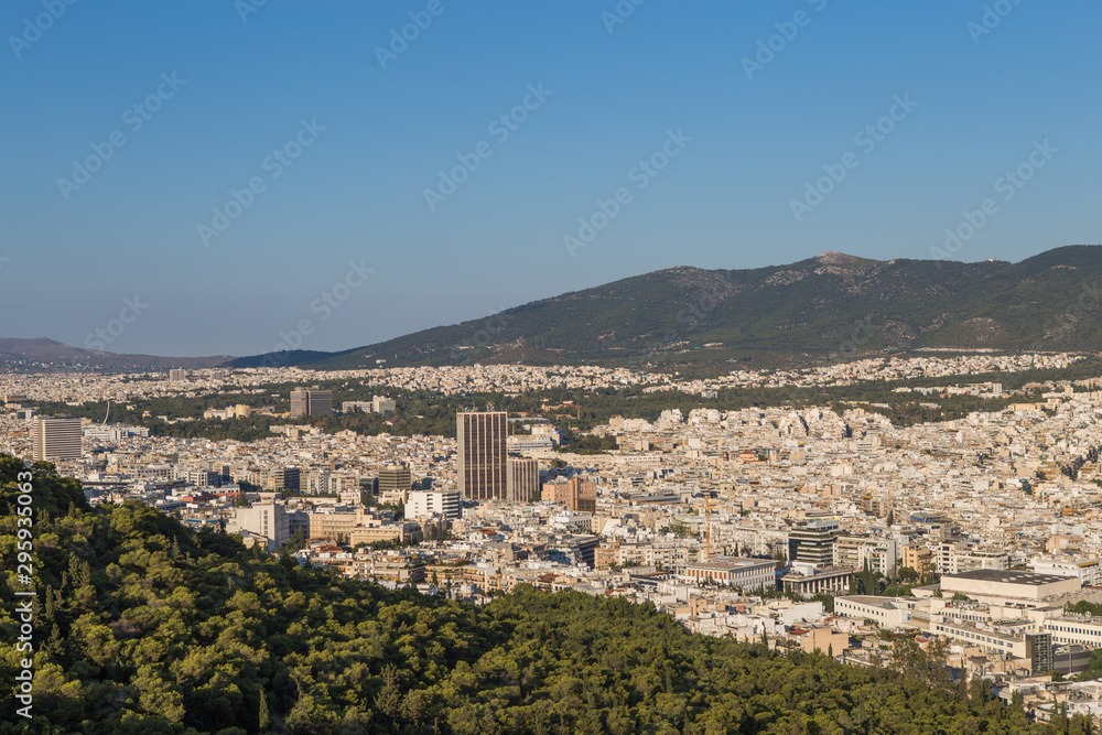View of Athens city with Mount Lycabettus, Greece View of Athens city with Mount Lycabettus, Greece