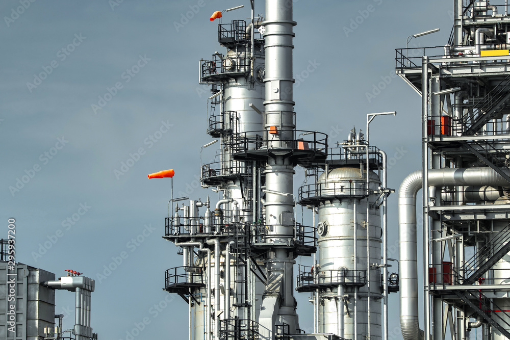 Industrial oil and gas refinery plant zone. -image