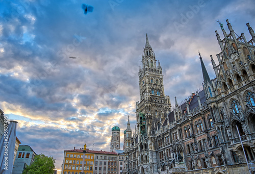 The New Town Hall located in the Marienplatz in Munich  Germany