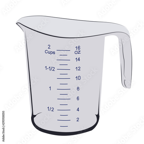 Measuring cup realistic vector illustration isolated