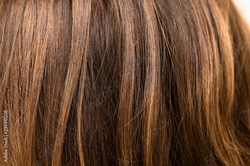 Details of moorish hair of a lady who has just been to the hairdresser