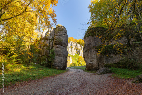 Ojcow National Park. Rocks called the Krakow Gate. Landscape