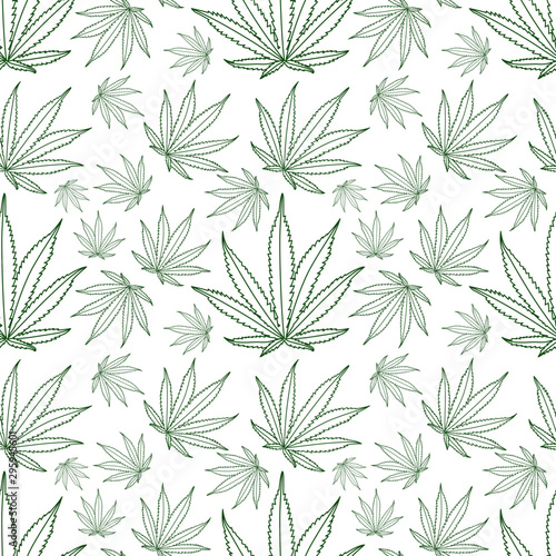 Cannabis leaf pattern vector illustration 