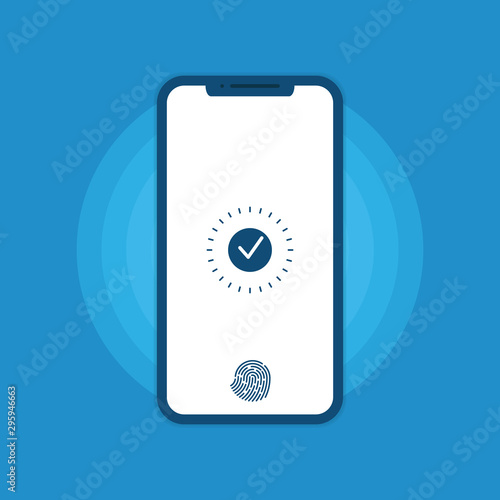 fingerprint area on new generation smartphone. fingerprint on touchscreen. unlock phone with fingerprint system. zoom in fingerprint reader. location of fingerprint sensor.