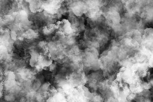 smoke or clouds on black background