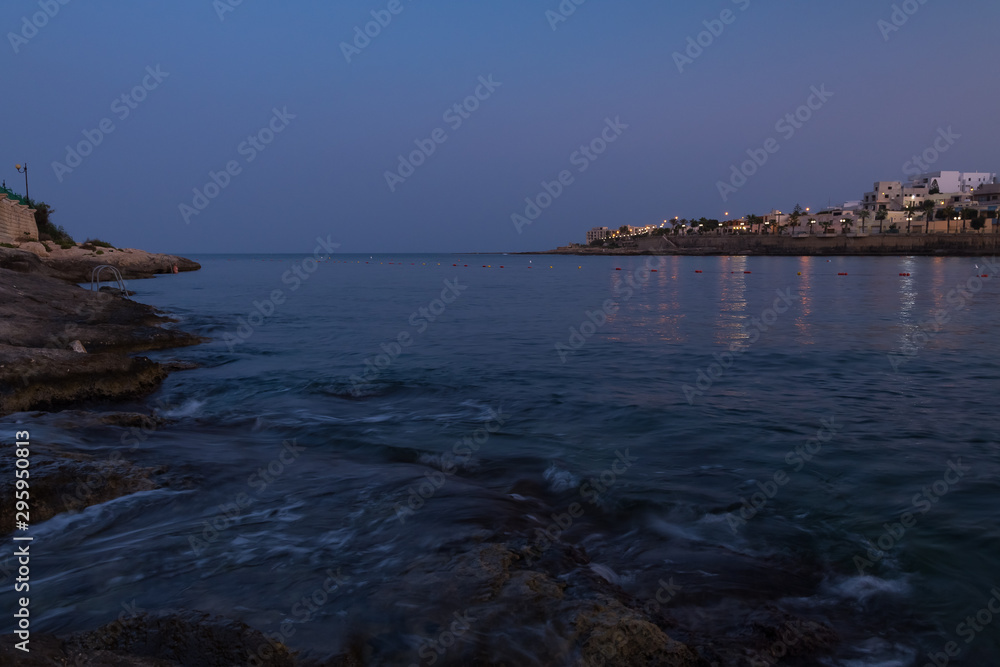 A Beautiful Evening Landscape at the Zonqor Beach in Malta