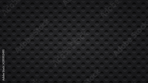 Abstract background with holes in dark gray colors