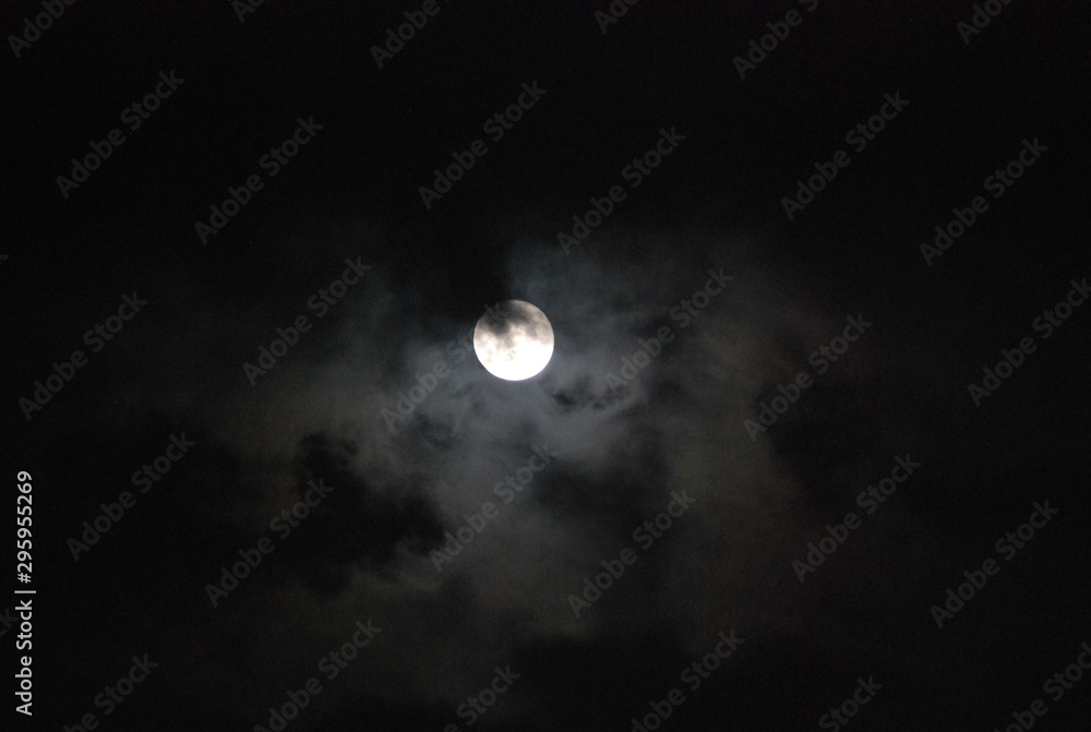 Moon in Sky at Night Moon in Sky at Night