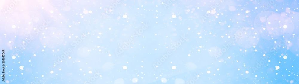 snowflakes isolated on blue sky - winter snow weather snowy background