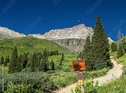 Moonset at Mount Sneffels Wilderness, Yankee Boy Basin, Ouray Colorado