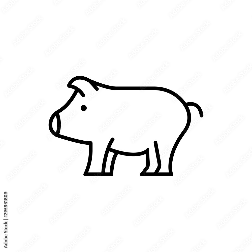 Pig outline icon for web and mobile Pig outline icon for web and mobile