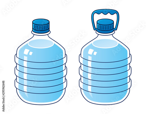 Big water bottles isolated