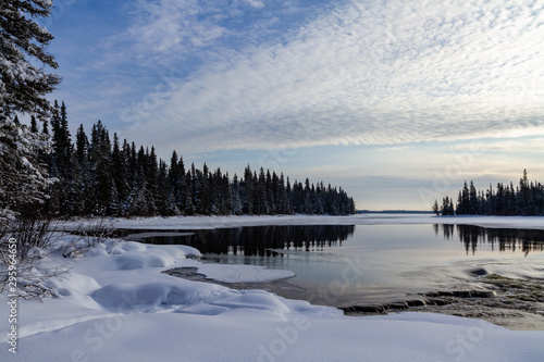 winter landscape with lake and sky © Paul