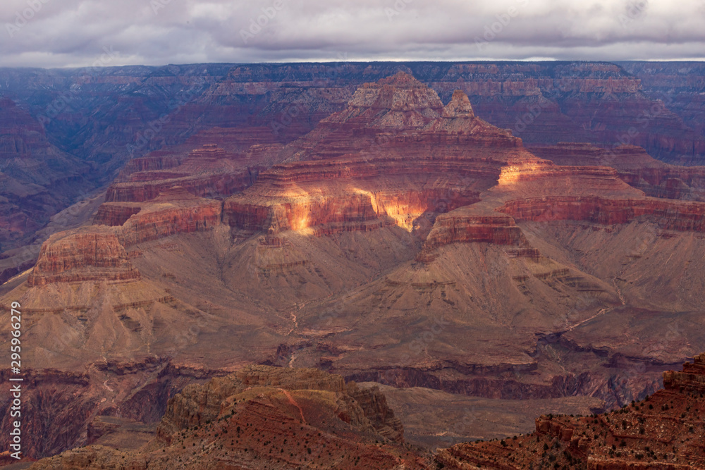 The Grand Canyon on a cloudy day