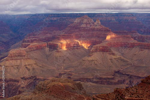 The Grand Canyon on a cloudy day