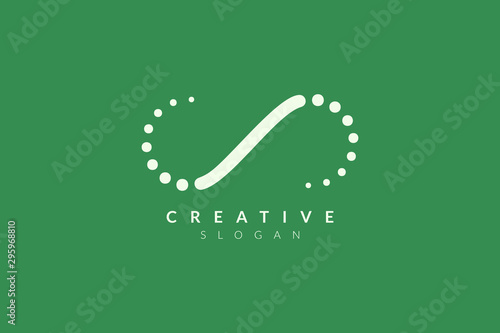 Vector illustration of combined design of letter c with backbone. Minimalist and simple logo, flat style, modern icon and symbol.