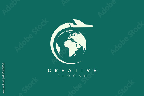 Vector illustration of plane shape design. Minimalist and simple logo, flat style, modern icon and symbol.