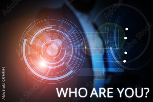 Canvas-taulu Writing note showing Who Are You Question
