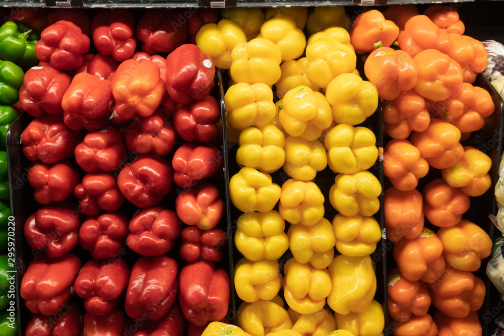 Bell Peppers in a market Bell Peppers in a market