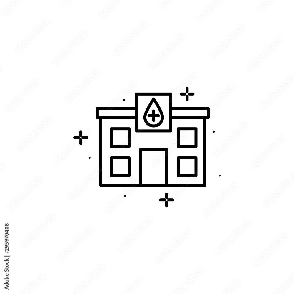 Medical center, blood icon. Element of Blood Donation icon. Thin line icon Medical center, blood icon. Element of Blood Donation icon. Thin line icon