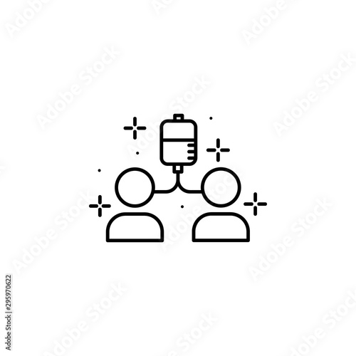 People, blood transfusion icon. Element of Blood Donation icon. Thin line icon