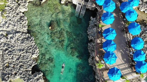 Aerial view of a seashore, Grand Cayman