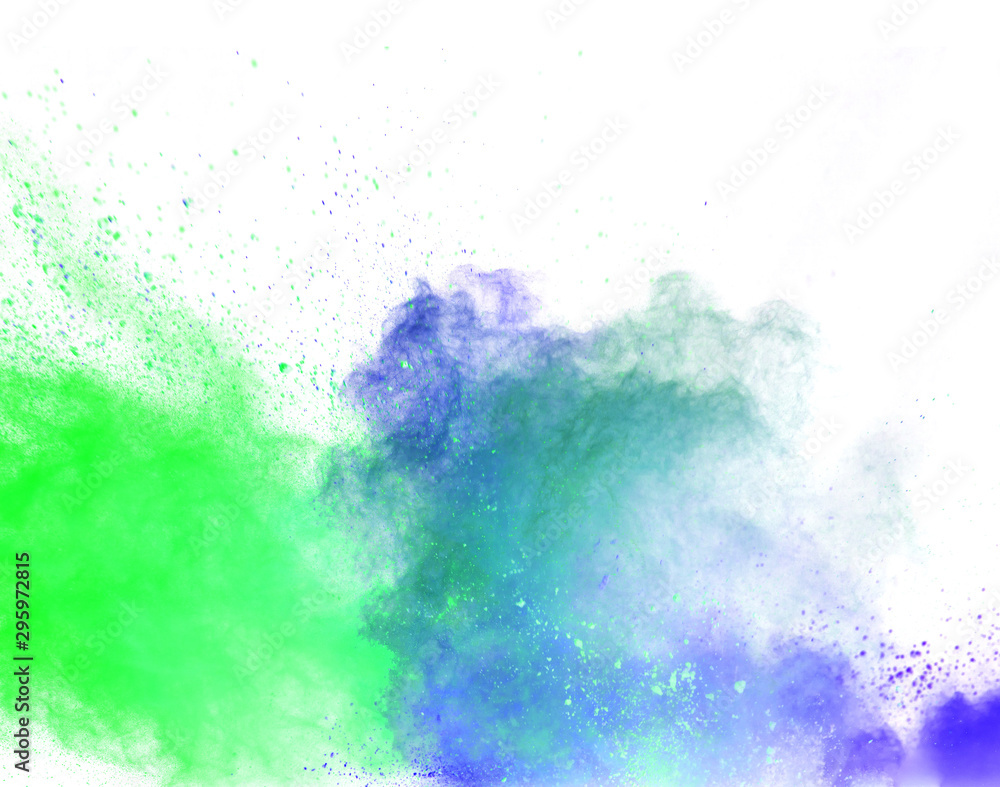 Colorful Powder on White