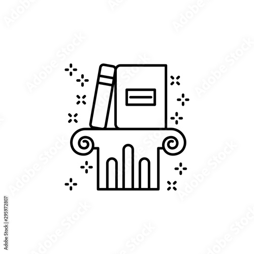 Column books classic icon. Element of literature icon