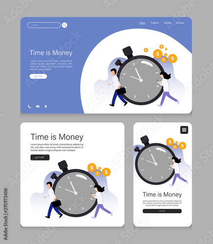 Vector illustration Set of creative website template concepts for website and mobile apps design and development, business apps, marketing, social media apps, synchronize and project management. 