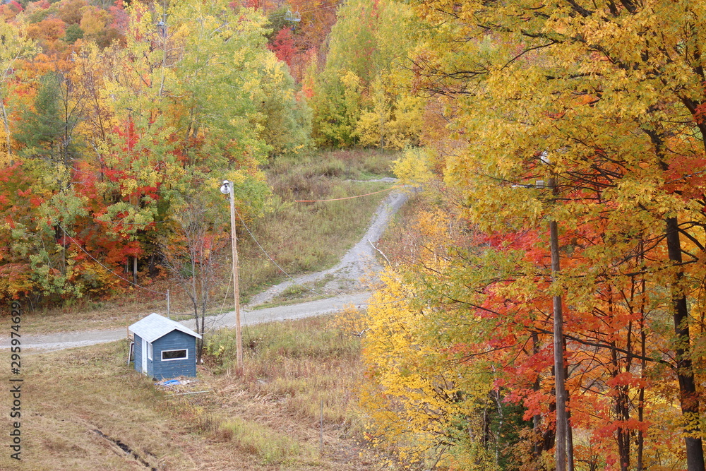 Fototapeta premium Beautiful and colorful Autumn landscape all over the mountain