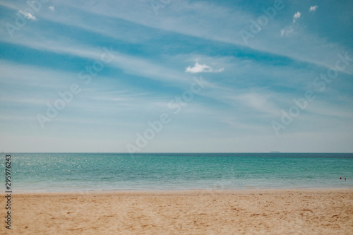 Abstract tropical beach background with sky