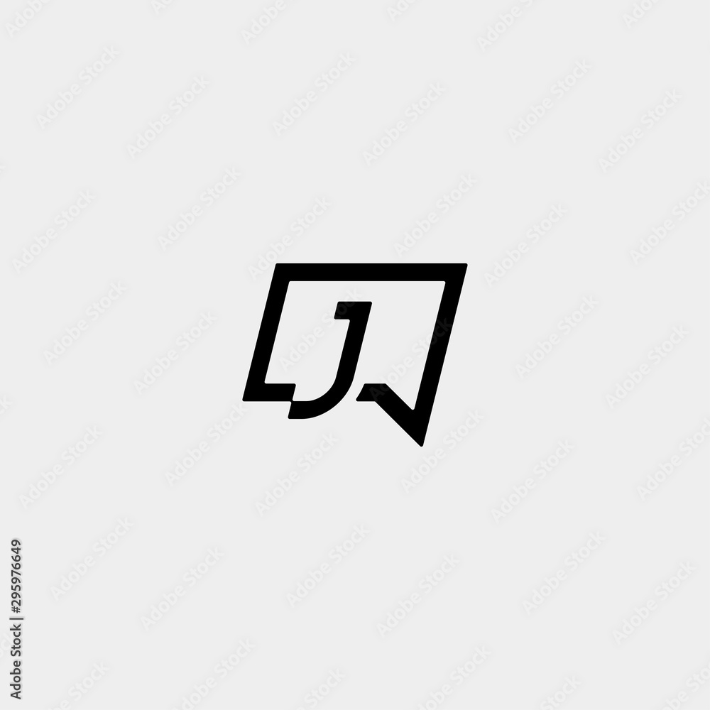 Obraz premium Letter J Chat Logo Template Vector Design