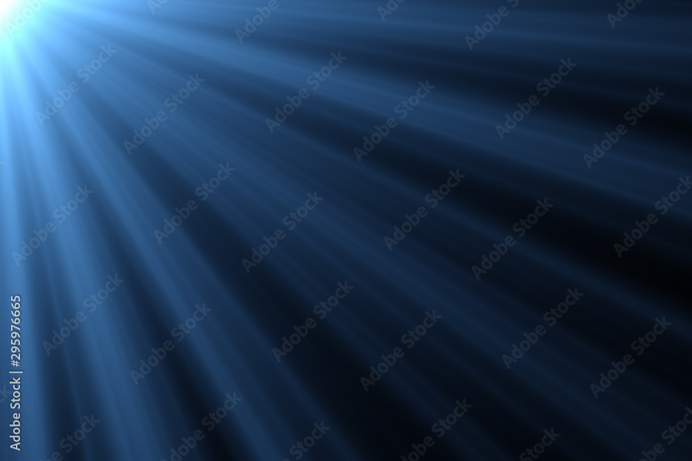 Blue rays light on back background. Blue rays light on back background.