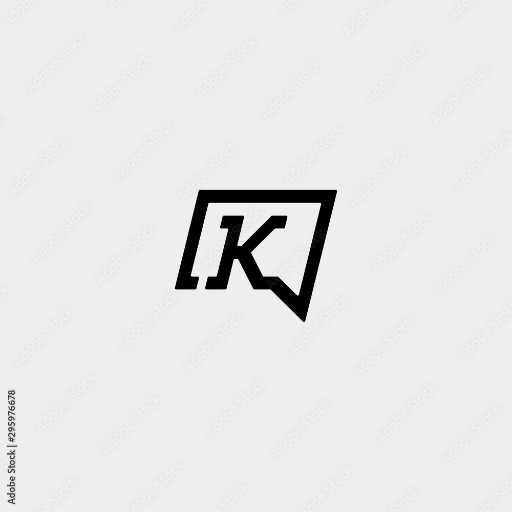 Letter K Chat Logo Template Vector Design Letter K Chat Logo Template Vector Design