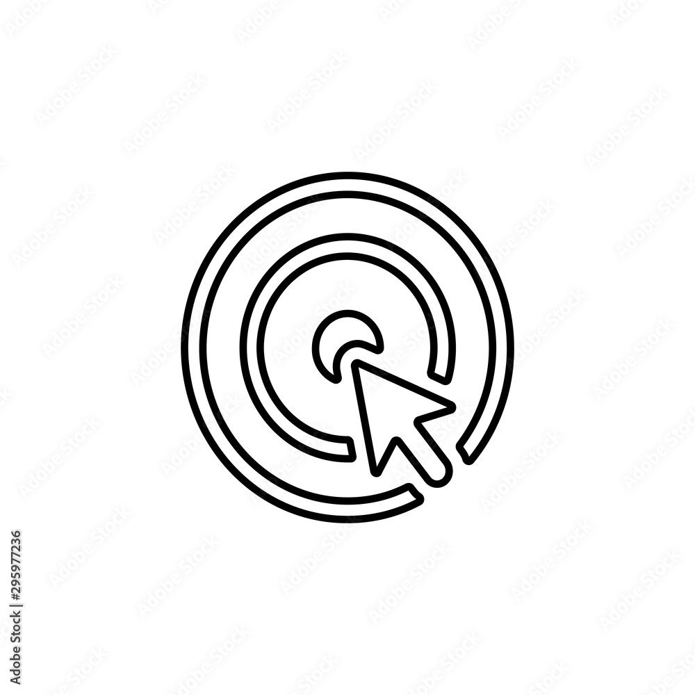 Cursor pointer icon. arrow circles Click, press and touch action. Stock vector illustration isolated on white background. Cursor pointer icon. arrow circles Click, press and touch action. Stock vector illustration isolated on white background.
