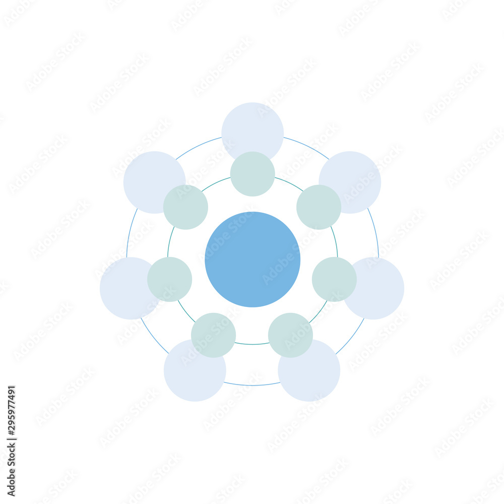 Net, molecule structure with circles. Infographic, template, network, flow chart, diagram. Stock vector illustration isolated on white background. Net, molecule structure with circles. Infographic, template, network, flow chart, diagram. Stock vector illustration isolated on white background.