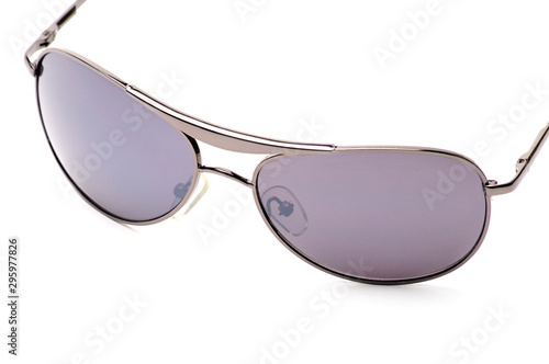 Elegant sunglasses on a white background