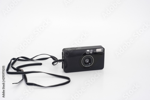 old 1990 camera isolated on white background