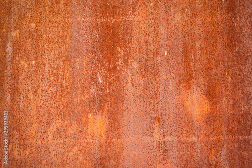 Metal sheet with old red rough surface texture for background, Corrosion rusty on metal