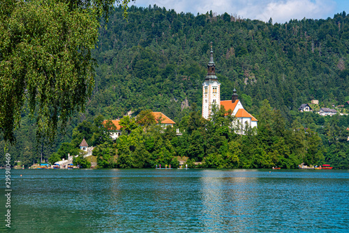 Church on the Lake Bled in Slovenia
