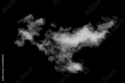 Textured cloud,Abstract black,isolated on black background © sirawut