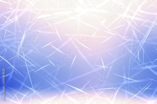 3d ice structure. Shiny blue pink clear abstract background. Scratches and cracks pattern.