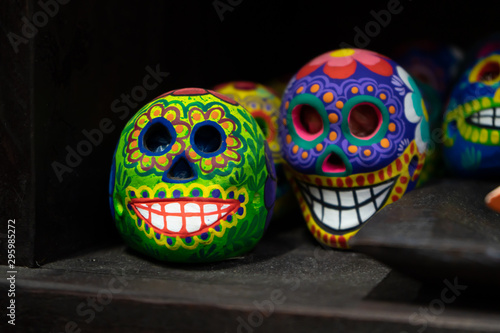 Skulls for the Day of the Dead in the squares of Guatemala. © jesuschurion57
