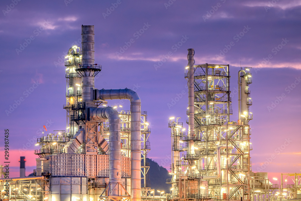 Industrial oil and gas refinery plant zone. -image