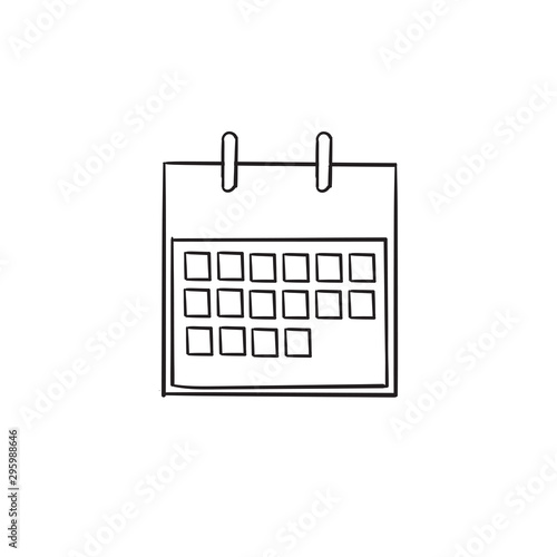 doodle calendar illustration hand drawing style