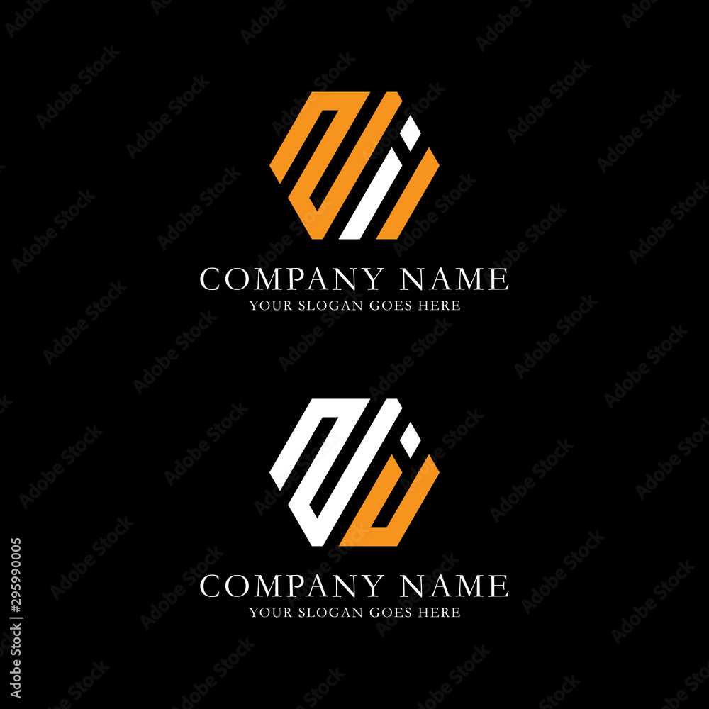 ZI logo vector, initial name logo inspiration, hexagonal logo template ...